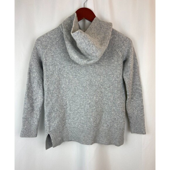 LOFT Women's Pullover Hooded Sweater Size XXSP Gray Soft Hoodie Knitted Acrylic - Picture 2 of 8
